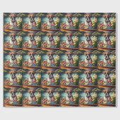 パドルに乗ったボクサー：風光明媚な冒険 ラッピングペーパー (フラット)