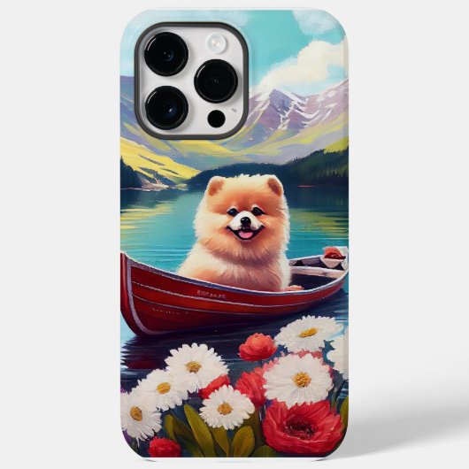 パドルに乗ったポメラニアン: 景色の良い冒険 Case-Mate iPhoneケース (裏面)