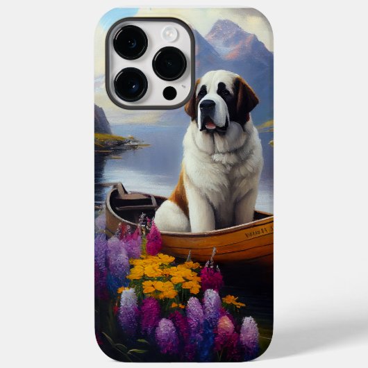 パドルに乗るセントバーナード: 景色の良い冒険 Case-Mate iPhoneケース (裏面)