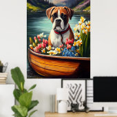 パドルに乗るボクサー: 風景の冒険 ポスター (ホームオフィス)