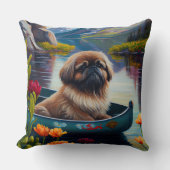 パドルに北京の花：風光明媚な冒険 クッション (正面)