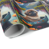 パドルに北京の花：風光明媚な冒険 ラッピングペーパー (ロールコーナー)