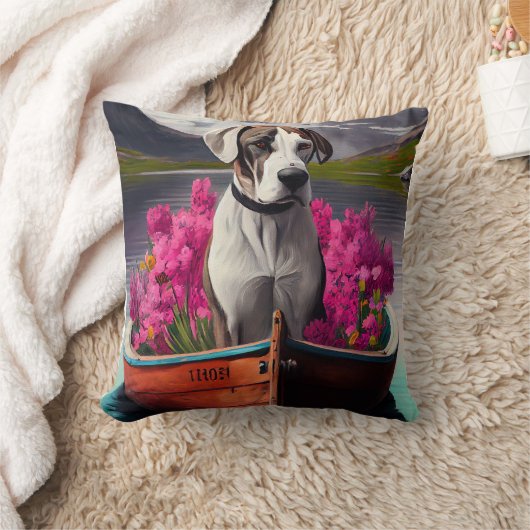 パドルに大きなドーン:風光明媚な冒険 クッション (ブランケット)