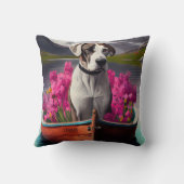 パドルに大きなドーン:風光明媚な冒険 クッション (裏面)