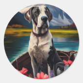 パドルに大きなドーン：風光明媚な冒険 ラウンドシール (正面)