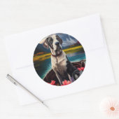 パドルに大きなドーン：風光明媚な冒険 ラウンドシール (封筒)