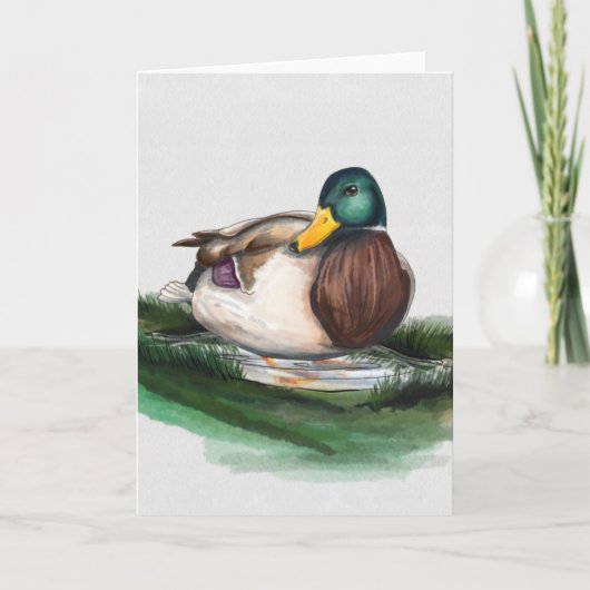 パドルに手作りのアヒル(ビアトリックスポッタースタイル) シーズンカード (正面)