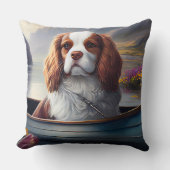 パドルに騎乗する騎士の王：風光明媚な冒険 クッション (正面)