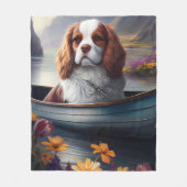 パドルに騎乗する騎士の王：風光明媚な冒険 フリースブランケット (正面)