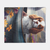 パドルに騎乗する騎士の王：風光明媚な冒険 フリースブランケット (正面(横))