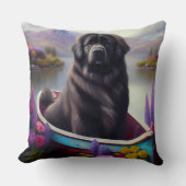 パドルのニューファンドランド：風光明媚な冒険 クッション (正面)