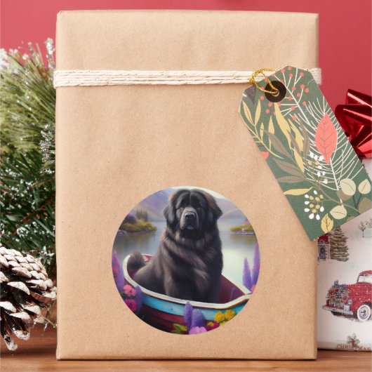 パドルのニューファンドランド：風光明媚な冒険 ラウンドシール (クリスマス)