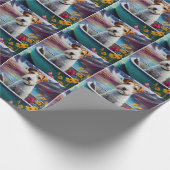 パドルの上のWirefoxテリア：風光明媚な冒険 ラッピングペーパー (角)