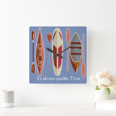 パドルの情熱 スクエア壁時計 (ホーム)