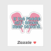 パドルもしは壊れず、ピクルボールに混ぜ保られた シール (シート)