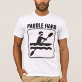 パドルを力強く カヌー カヌーイング Tシャツ (正面)
