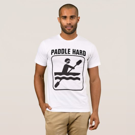 パドルを力強く カヌー カヌーイング Tシャツ (正面フル)