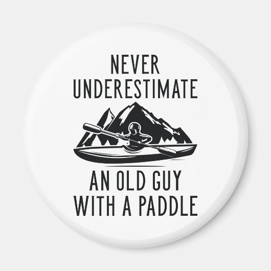 パドルを持った老人 マグネット (正面)