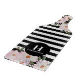 パドルウォーター色ピンクのバラストライプズモノグラム カッティングボード (角)