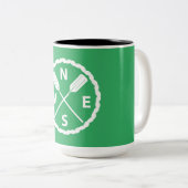 パドルエクスプローラデザイン- 2トーンマグ ツートーンマグカップ (正面右)