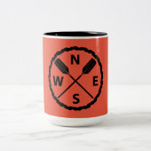 パドルエクスプローラデザイン- 2トーンマグ ツートーンマグカップ (中央)