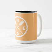 パドルエクスプローラデザイン- 2トーンマグ ツートーンマグカップ (正面右)