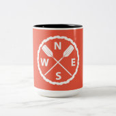 パドルエクスプローラデザイン- 2トーンマグ ツートーンマグカップ (中央)