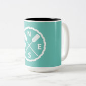 パドルエクスプローラデザイン- 2トーンマグ ツートーンマグカップ (正面右)