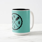 パドルエクスプローラデザイン- 2トーンマグ ツートーンマグカップ (正面右)