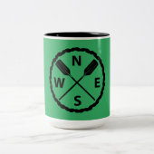 パドルエクスプローラデザイン- 2トーンマグ ツートーンマグカップ (中央)