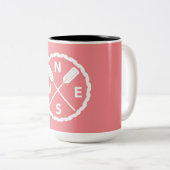 パドルエクスプローラデザイン- 2トーンマグ ツートーンマグカップ (正面右)