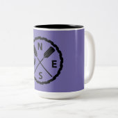 パドルエクスプローラデザイン- 2トーンマグ ツートーンマグカップ (正面右)