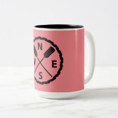 パドルエクスプローラデザイン- 2トーンマグ ツートーンマグカップ (正面右)