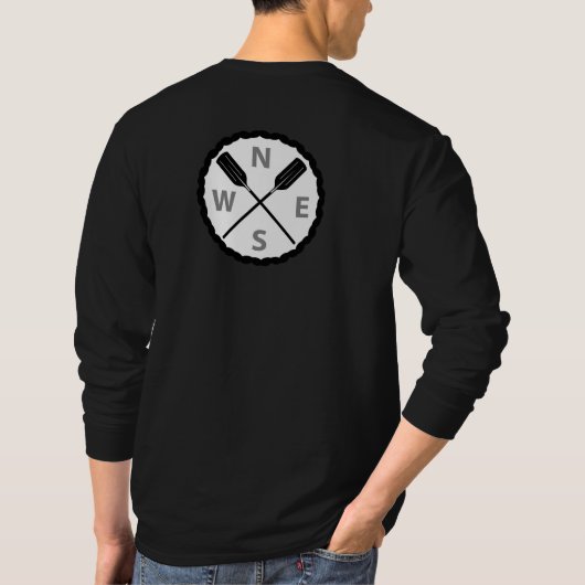 パドルエクスプローラーデザイン – メンズベーシック長袖T Tシャツ (裏面)