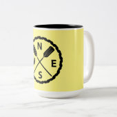 パドルエクスプローラー デザイン - ツートン マグ (正面右)