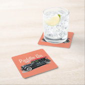 パドルオンクラシック車デザインスクエアコースター スクエアペーパーコースター (インサイチュ)