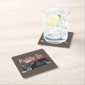 パドルオンクラシック車デザインスクエアコースター スクエアペーパーコースター (インサイチュ)