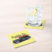 パドルオンクラシック車デザインスクエアコースター スクエアペーパーコースター (インサイチュ)
