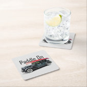 パドルオンクラシック車デザインスクエアコースター スクエアペーパーコースター (インサイチュ)