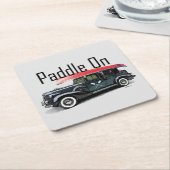 パドルオンクラシック車デザインスクエアコースター スクエアペーパーコースター (アングル)
