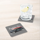 パドルオンクラシック車デザインスクエアコースター スクエアペーパーコースター (インサイチュ)