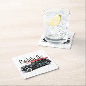 パドルオンクラシック車デザインスクエアコースター スクエアペーパーコースター (インサイチュ)