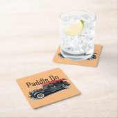 パドルオンクラシック車デザインスクエアコースター スクエアペーパーコースター (インサイチュ)