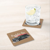 パドルオンクラシック車デザインスクエアコースター スクエアペーパーコースター (インサイチュ)