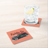 パドルオンクラシック車デザインスクエアコースター スクエアペーパーコースター (インサイチュ)