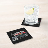 パドルオンクラシック車デザインスクエアコースター スクエアペーパーコースター (インサイチュ)