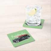 パドルオンクラシック車デザインスクエアコースター スクエアペーパーコースター (インサイチュ)