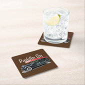 パドルオンクラシック車デザインスクエアコースター スクエアペーパーコースター (インサイチュ)