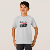 パドルオンクラシック車デザイン – キッズベーシックTシャツ Tシャツ (正面フル)
