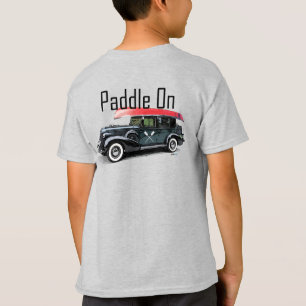 パドルオンクラシック車デザイン – キッズベーシックTシャツ Tシャツ